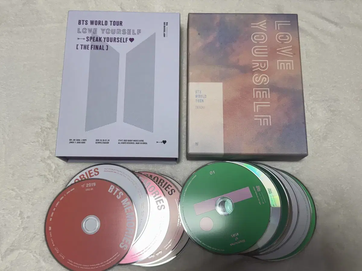 (일괄)BTS 방탄소년단 DVD 럽셀콘서울 스픽콘 메모리즈19/20